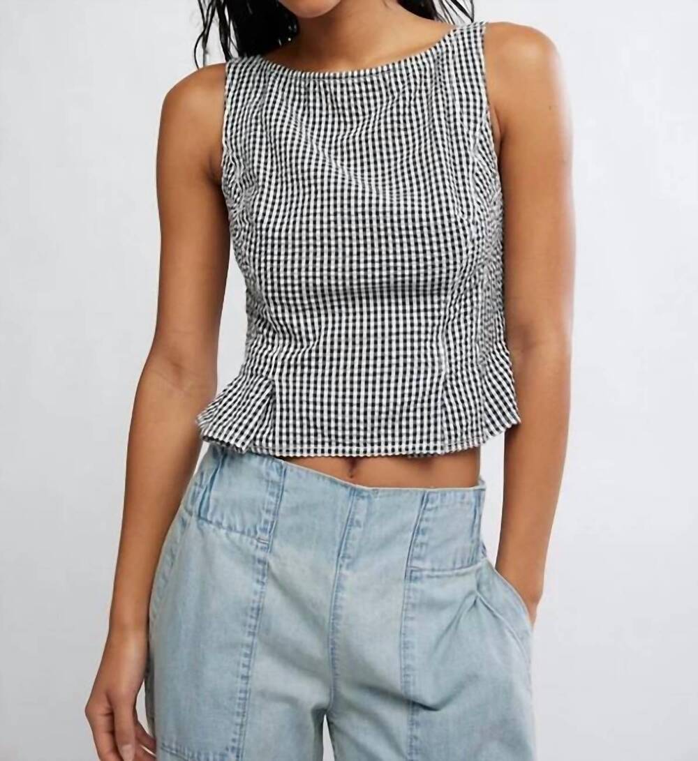 NEW FREE PEOPLE sunfaded sleeveless top in blue - Picture 3 of 6